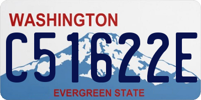 WA license plate C51622E