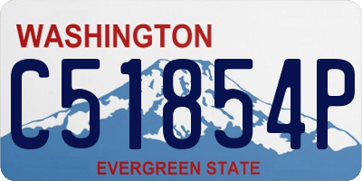 WA license plate C51854P