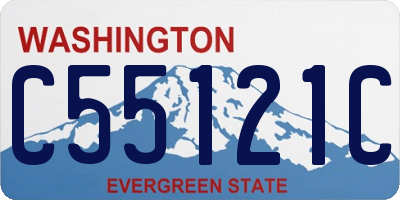 WA license plate C55121C