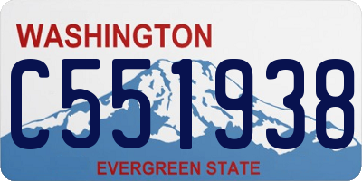 WA license plate C551938