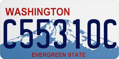 WA license plate C55310C