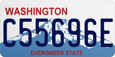 WA license plate C55696E