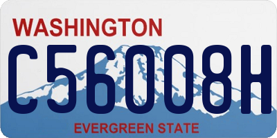 WA license plate C56008H