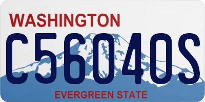 WA license plate C56040S