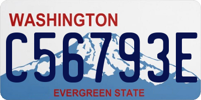 WA license plate C56793E