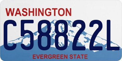 WA license plate C58822L