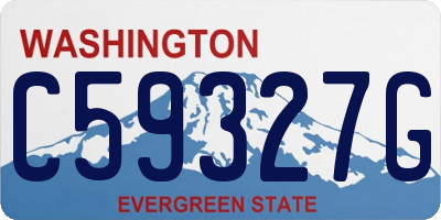 WA license plate C59327G