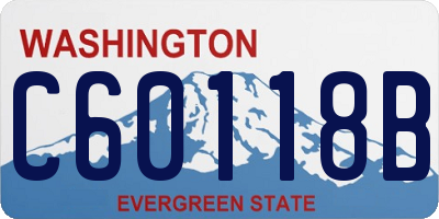 WA license plate C60118B