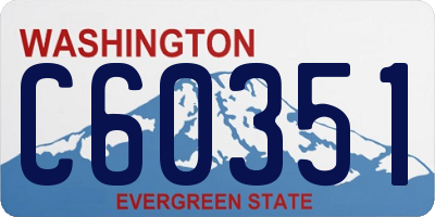 WA license plate C60351