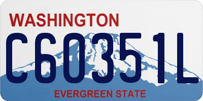 WA license plate C60351L