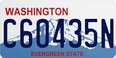 WA license plate C60435N