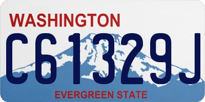 WA license plate C61329J