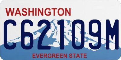 WA license plate C62109M