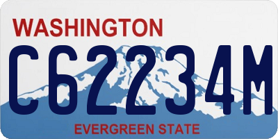 WA license plate C62234M