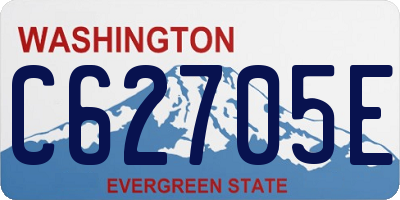 WA license plate C62705E