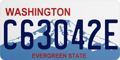 WA license plate C63042E