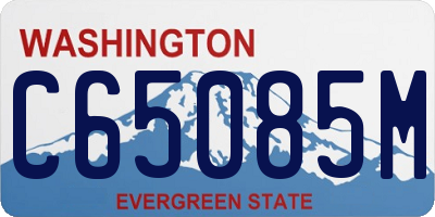 WA license plate C65085M