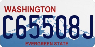 WA license plate C65508J