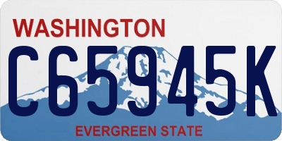 WA license plate C65945K