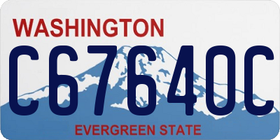 WA license plate C67640C