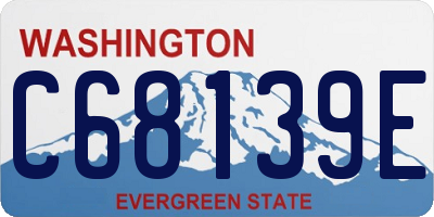 WA license plate C68139E