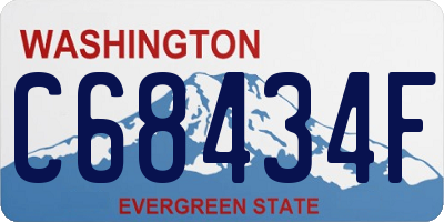 WA license plate C68434F