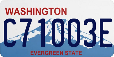 WA license plate C71003E