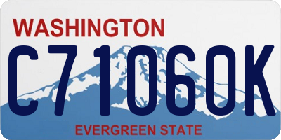WA license plate C71060K