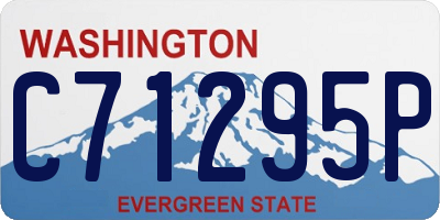 WA license plate C71295P