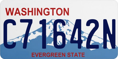 WA license plate C71642N