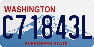 WA license plate C71843L