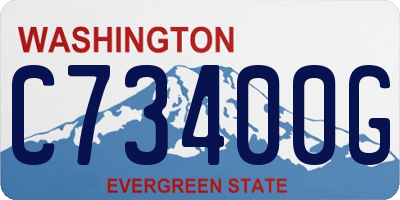 WA license plate C73400G