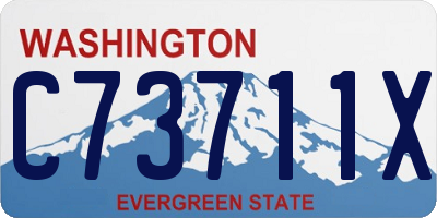 WA license plate C73711X