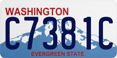 WA license plate C7381C