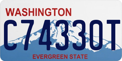 WA license plate C74330T