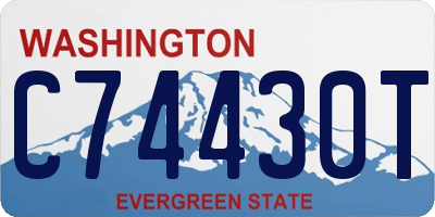 WA license plate C74430T