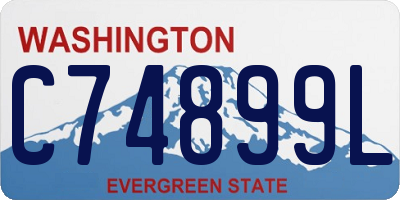 WA license plate C74899L