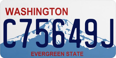 WA license plate C75649J