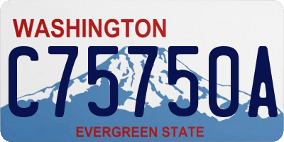 WA license plate C75750A