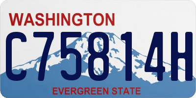 WA license plate C75814H