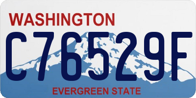 WA license plate C76529F