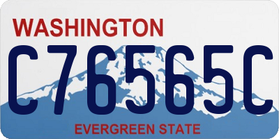 WA license plate C76565C