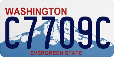 WA license plate C7709C