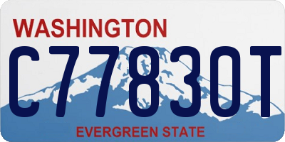 WA license plate C77830T