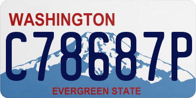 WA license plate C78687P