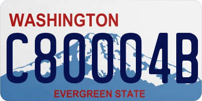 WA license plate C80004B