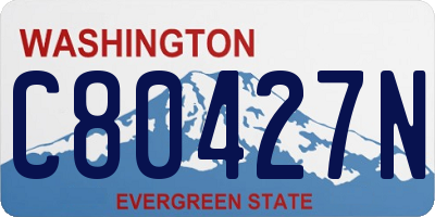WA license plate C80427N