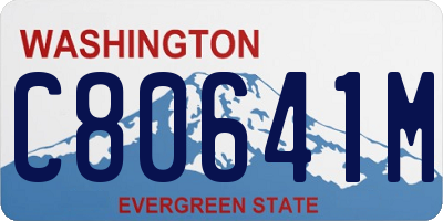 WA license plate C80641M