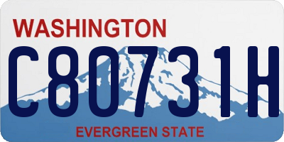 WA license plate C80731H