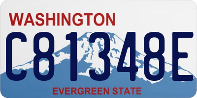 WA license plate C81348E